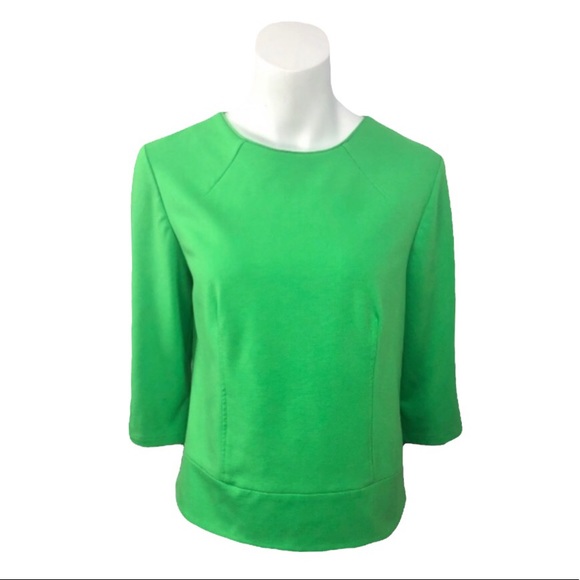Liz Clairborne Green Zip Back Blouse Size M - Picture 5 of 13